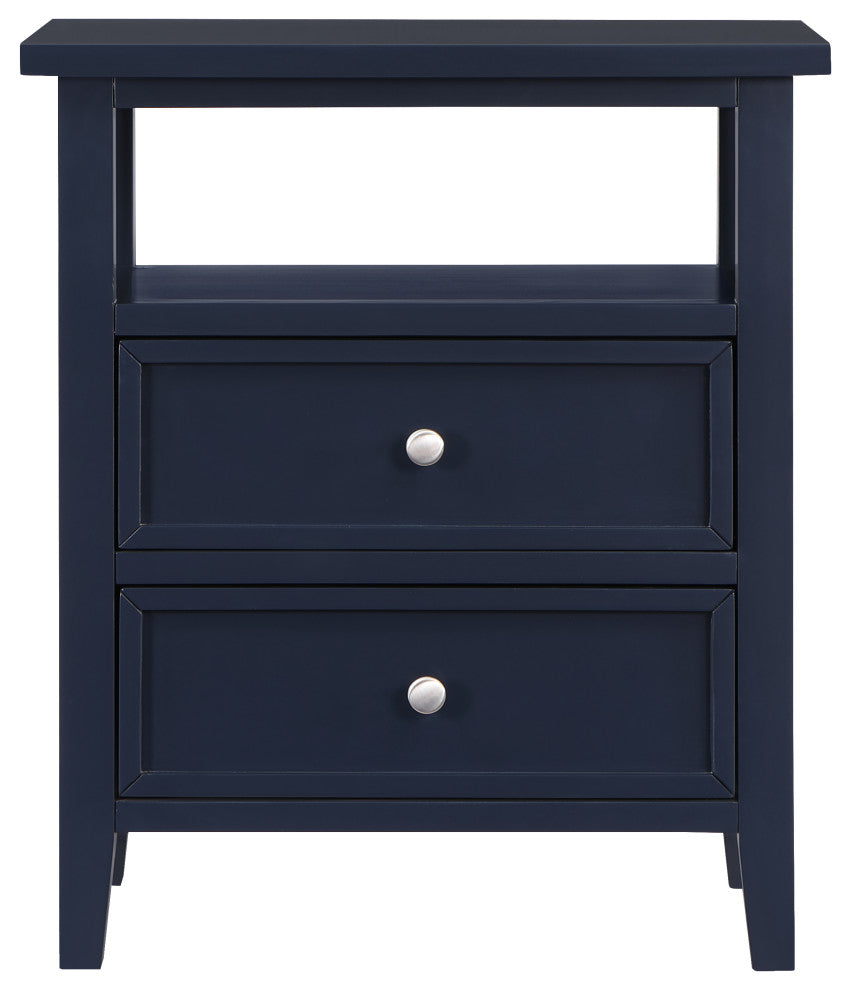 Walker Midnight Blue 2 Drawer Nightstand