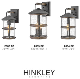 Hinkley Lakehouse Medium Wall Mount Lantern, Aged Zinc
