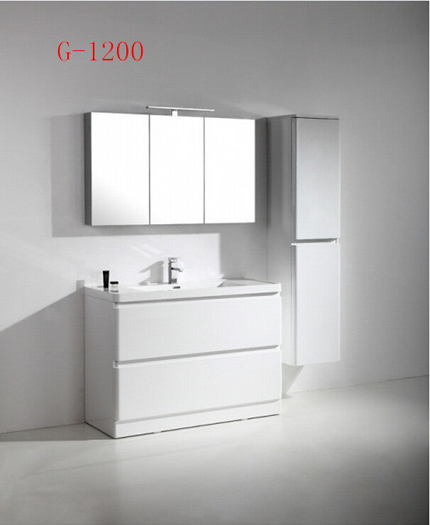 Eviva Glazzy 48" Floor Mount Modern Bathroom Vanity With Single Sink White