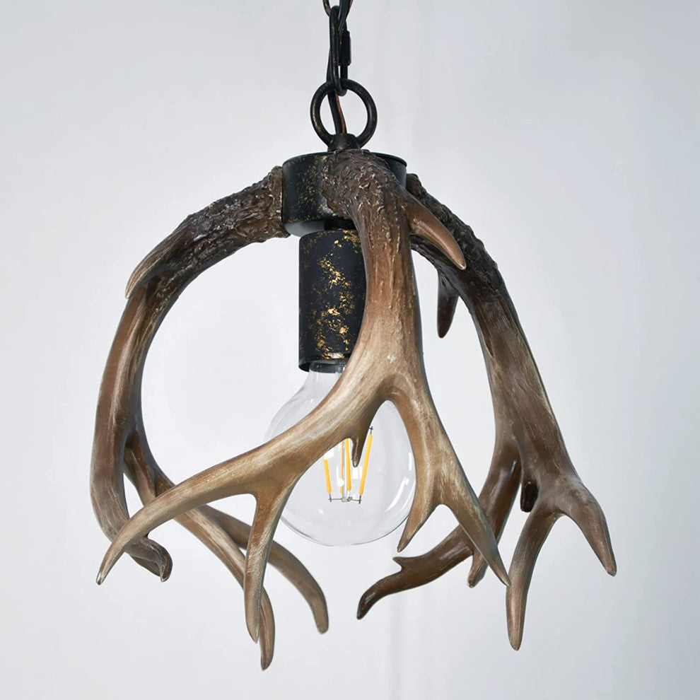 Antler Pendant Light, Rustic Farmhouse