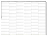Blanched White 6-Panel Track Extendable Vertical Blinds 98-130"W