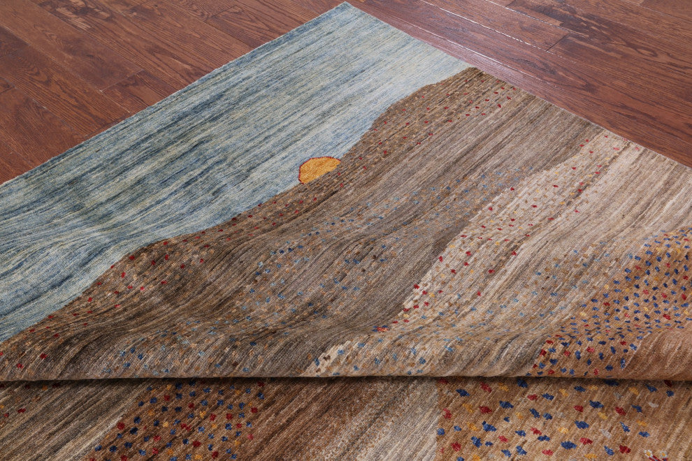 6' 5" X 9' 8" Persian Gabbeh Tribal Handmade Rug Q7933
