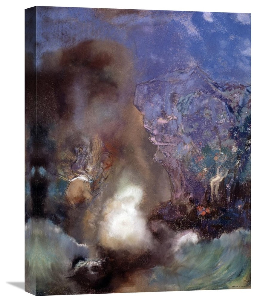 "Roger and Angelica" Stretched Canvas Giclee by Odilon Redon, 17"x22"