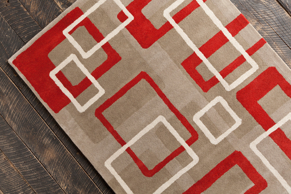 Allie Geometric Contemporary Area Rug, 5'x7'6"