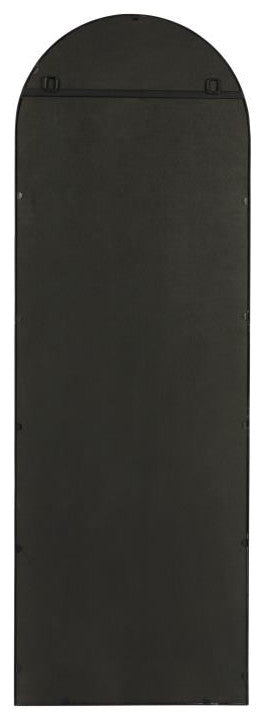 Mila Arched Metal Framed Wall Mirror, Black - 22"x65"