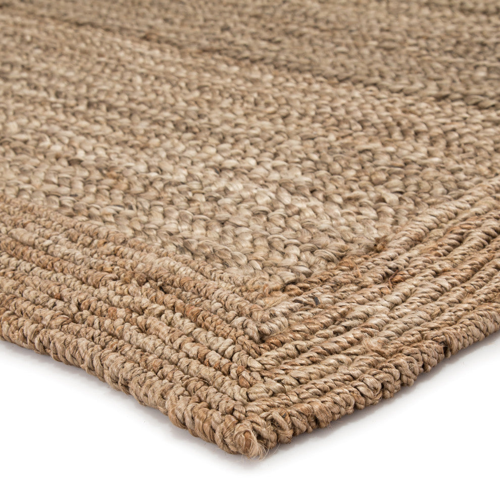 Jaipur Living Aboo Natural Solid Beige Area Rug, 2'x3'