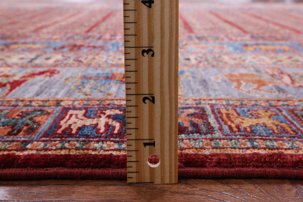 5' 9" X 8' 2" Antiqued Pazyryk Historical Design Handmade Rug Q11264