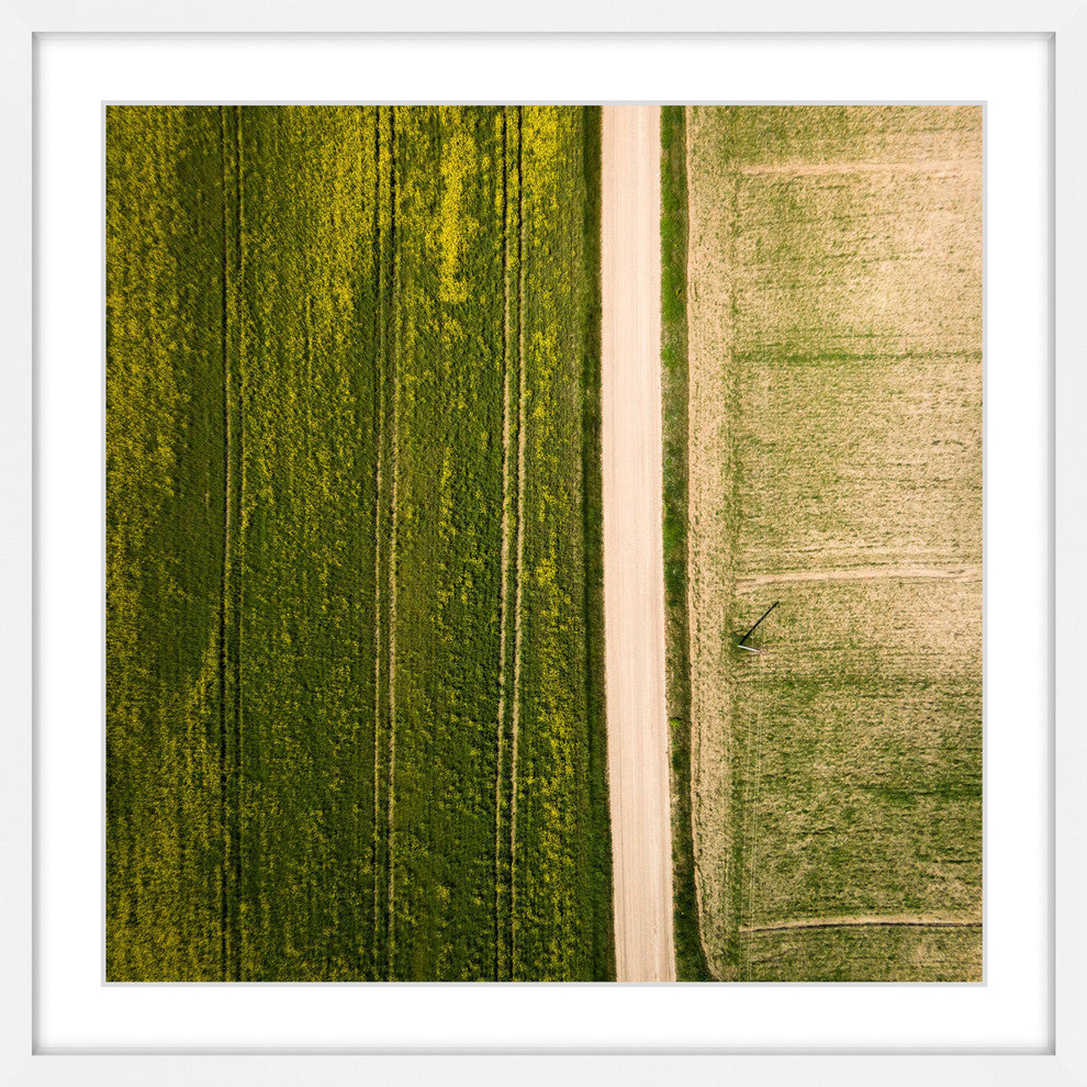 "Farm Road" Framed Print by Karolis Janulis