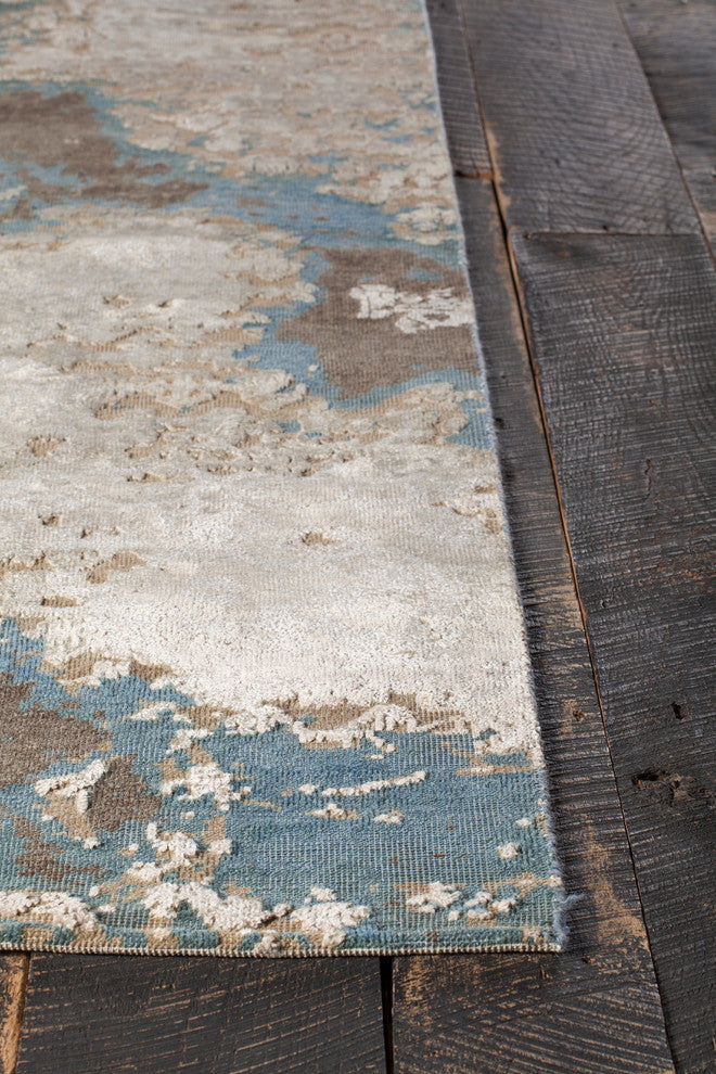 Vingel Traditional Area Rug, Blue and Brown, 5'x7'6"