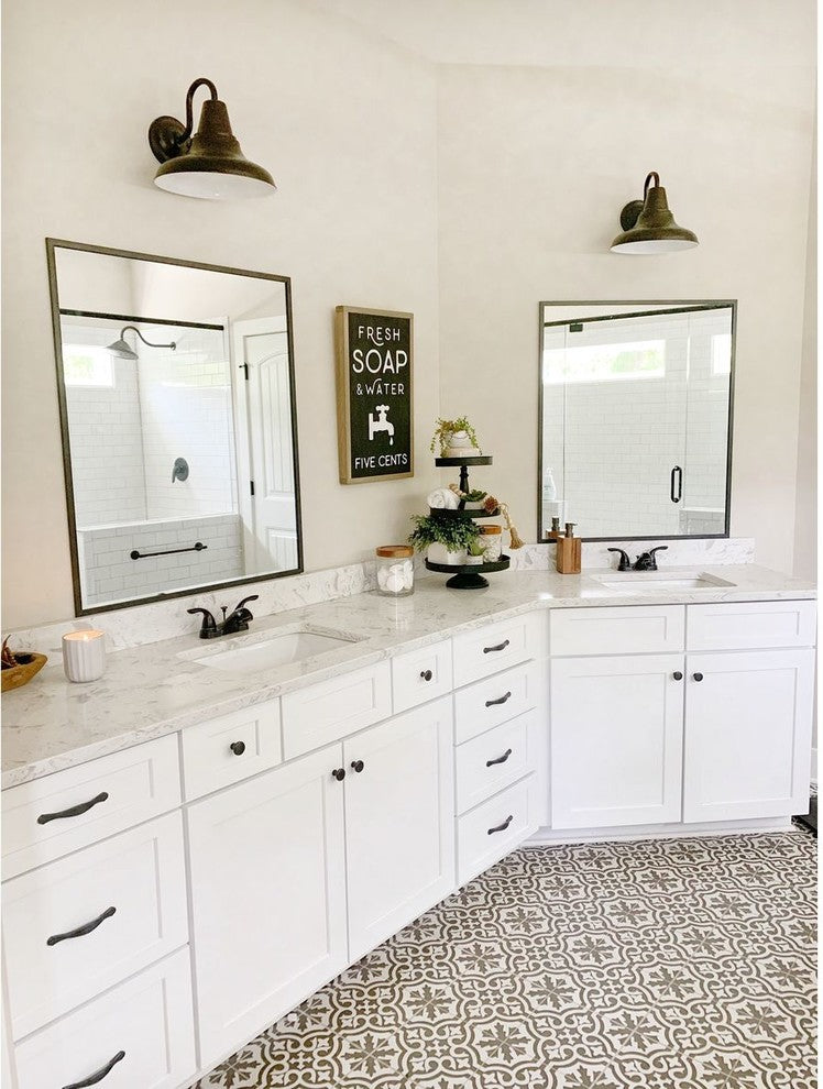 District LED Large Wall Lantern, Antique Bronze