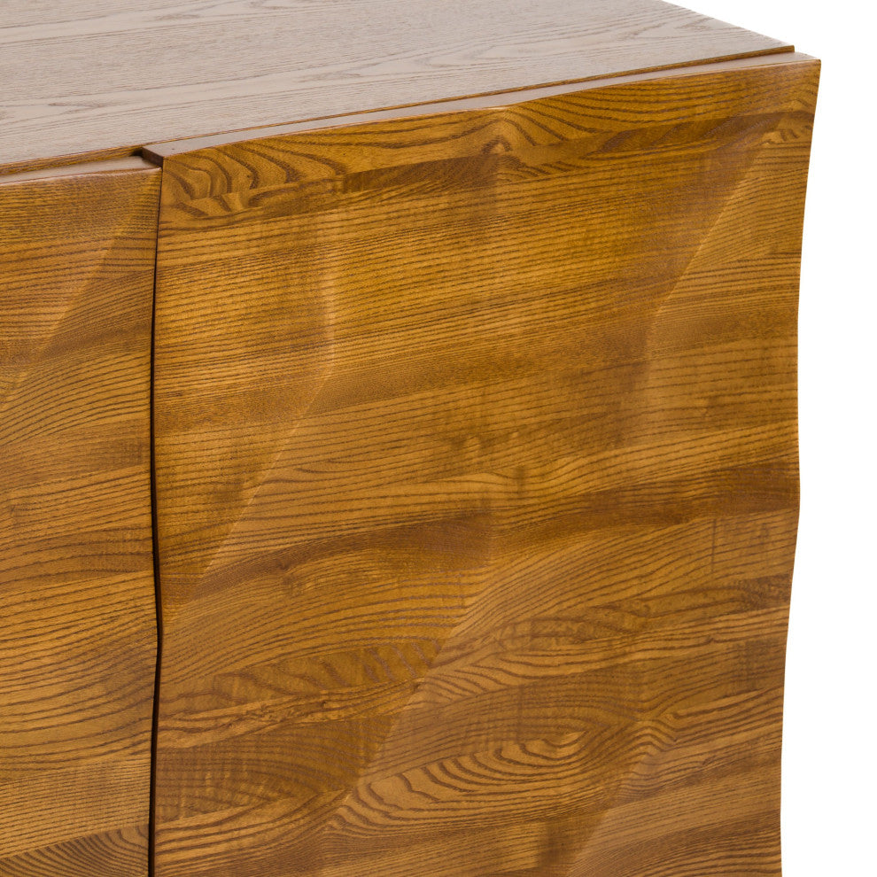 Modrest Killeen Modern Gold + Walnut Buffet