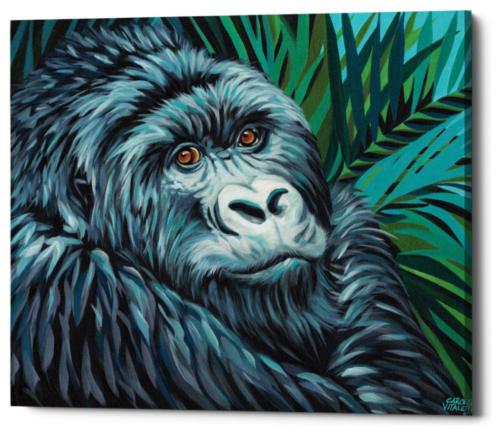 Jungle Monkey II' by Carolee Vitaletti Giclee Canvas Wall Art, 18"x16"
