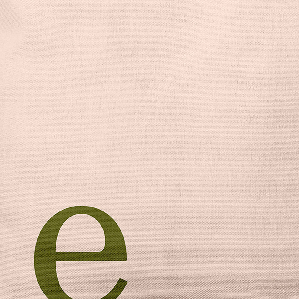 18"x18" Modern Monogram Decorative Throw Pillow, Olive