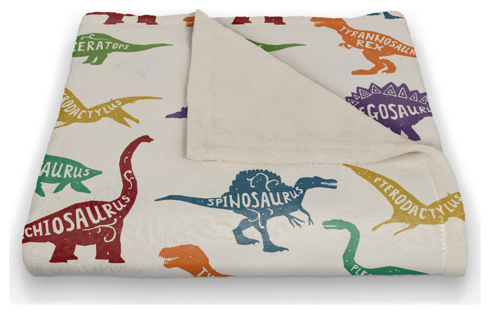 Dinosaur Pattern 50x60 Coral Fleece Blanket