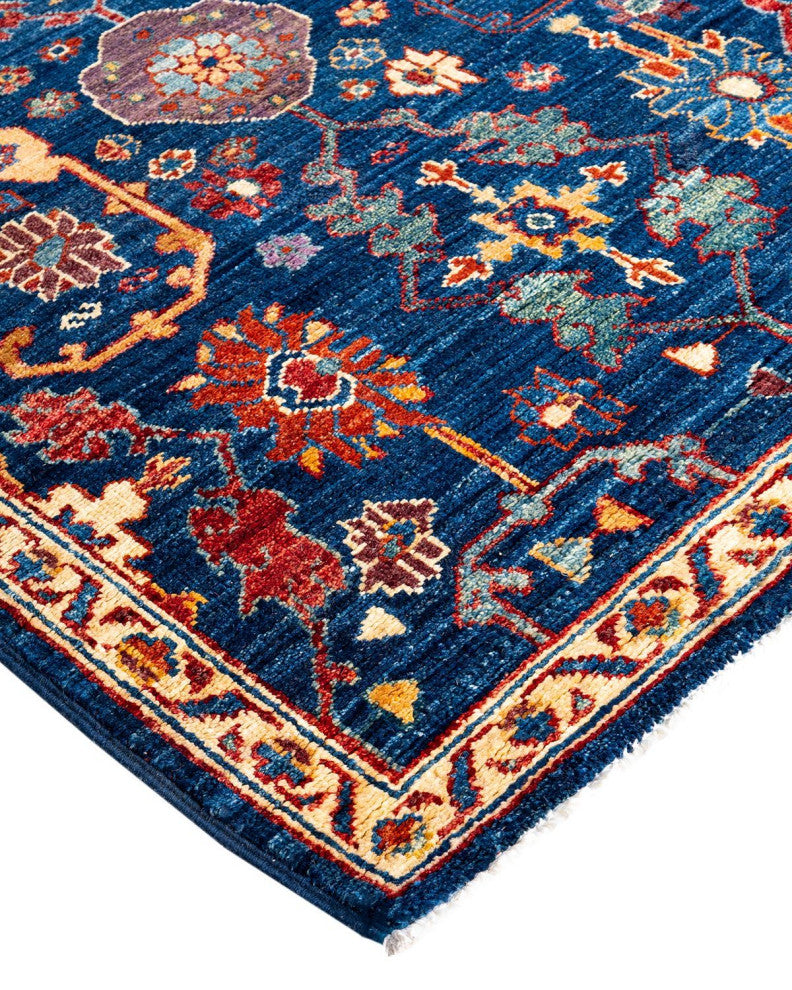 Serapi One-of-a-Kind Hand-Knotted Runner Rug Navy, 2' 8" x 9' 9"