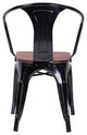 High Quality Set of 2 Tolix Style Armchair, Black