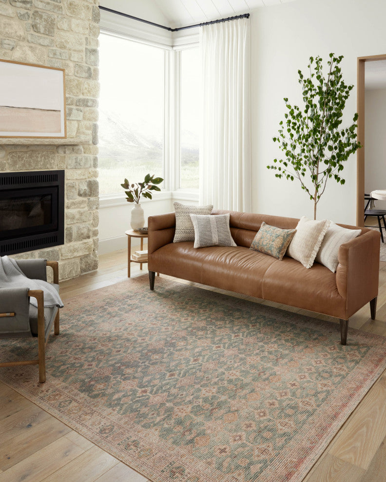 Angela Rose x Loloi Aubrey Aqua / Sand 2''-0" x 5''-0" Accent Rug