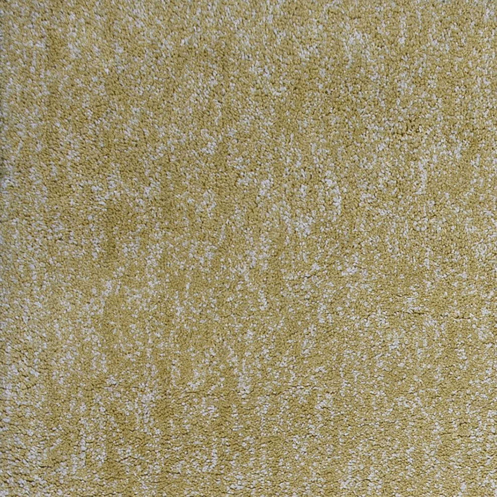 HomeRoots 8'x11' Yellow Heather Hand Woven Indoor Shag Area Rug