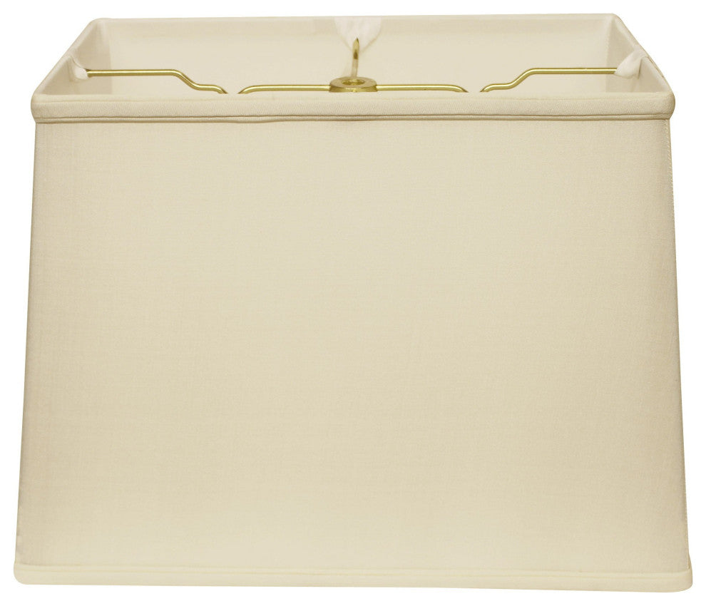 16" Ivory Throwback Rectangle Pongee Silk Lampshade