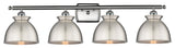 Adirondack 4-Light 38" Bath Vanity Light, Brushed Satin Nickel Shade
