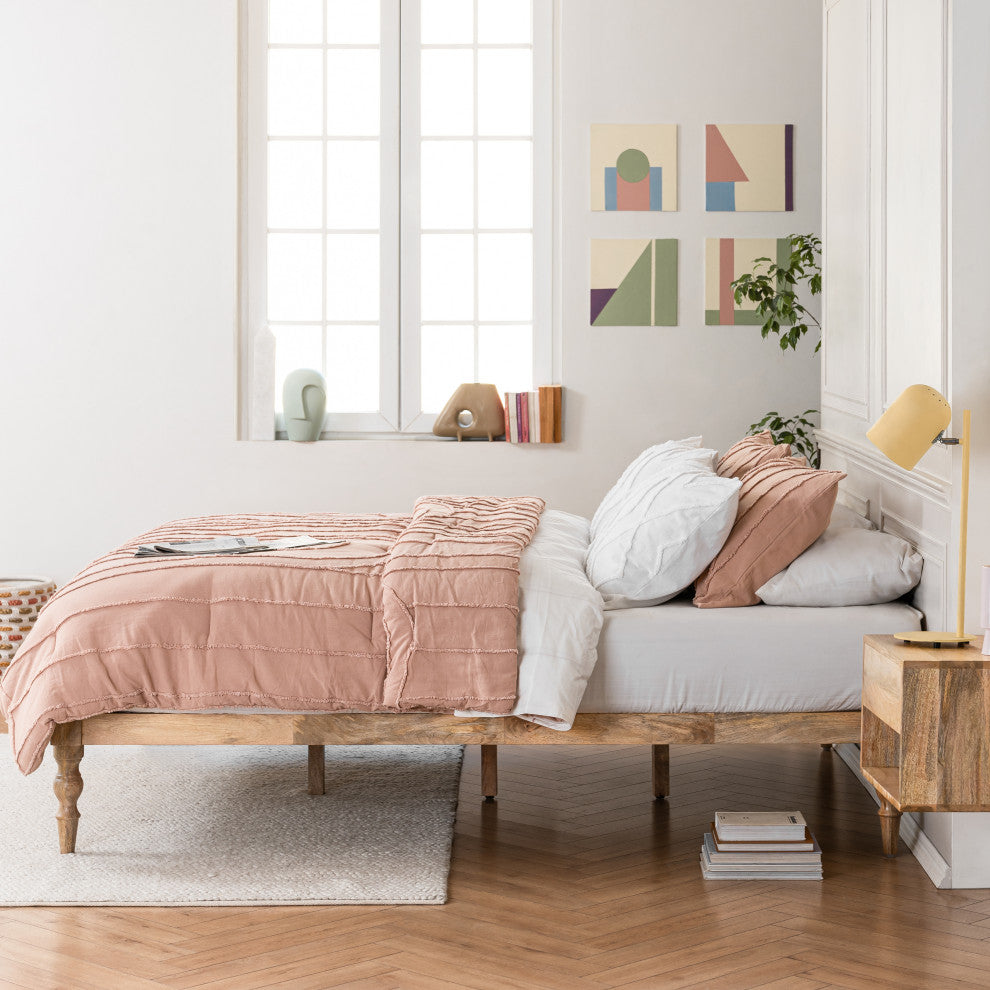 Rhonda Platform Bed, Natural, Queen