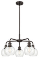 Athens 5-Light 24" Stem Chandelier, Oil Rubbed Bronze, Clear