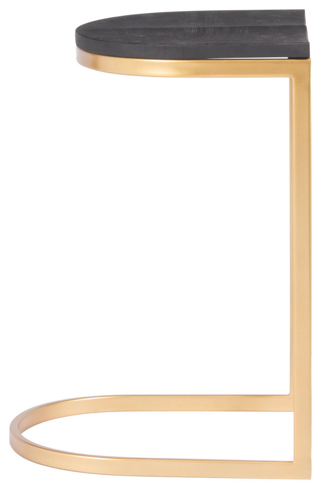 Louis Counter Stool (Set of 2) Black & Gold