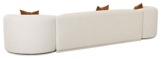 Fickle Cream Boucle 3-Piece Modular Sofa