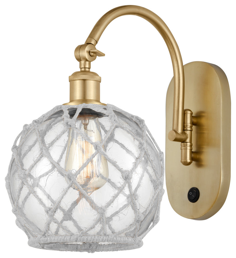 Innovations 518-1W-SG-G122-8RW 1 Light 8" Sconce, Satin Gold
