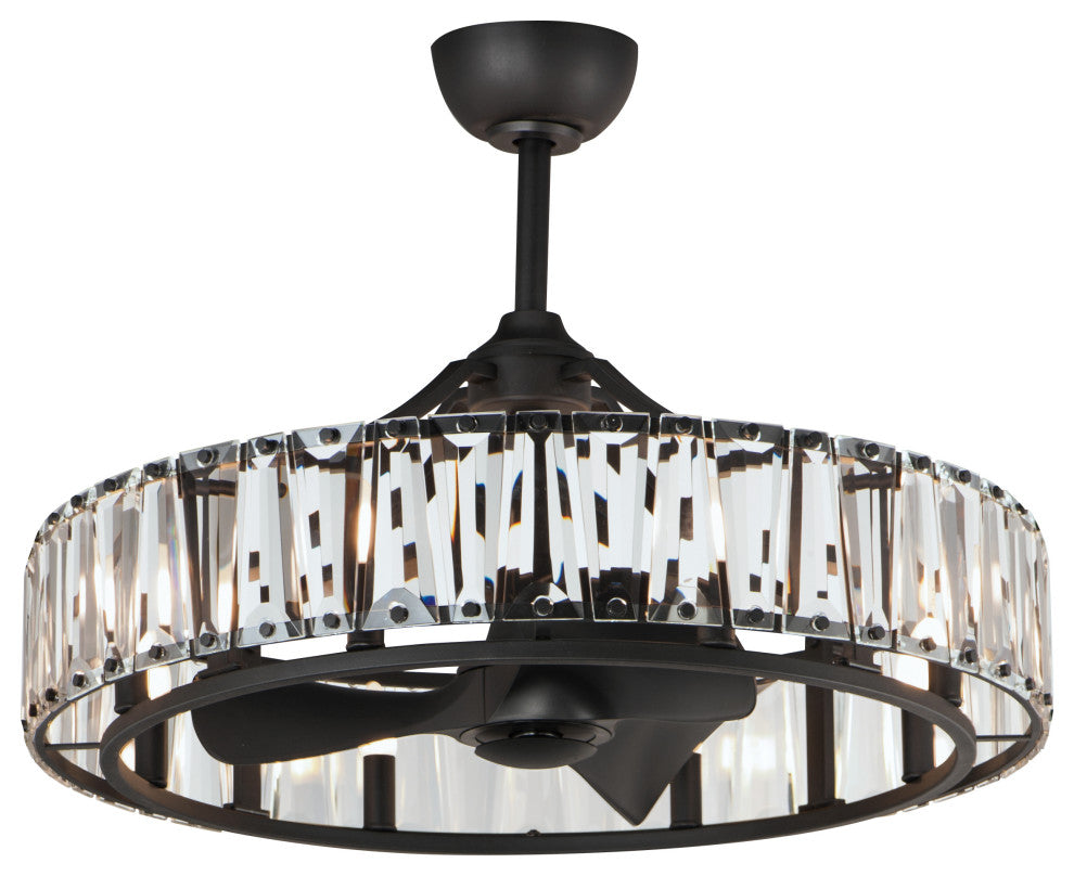 Maxim Odeon 22 LED Odeon 22" 3 Blade Smart LED Indoor Ceiling Fan - Black