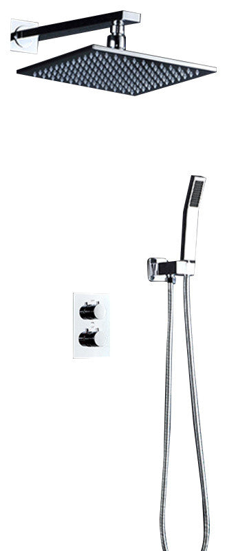 Sagua Wall Mounted LED Shower Set, 12"