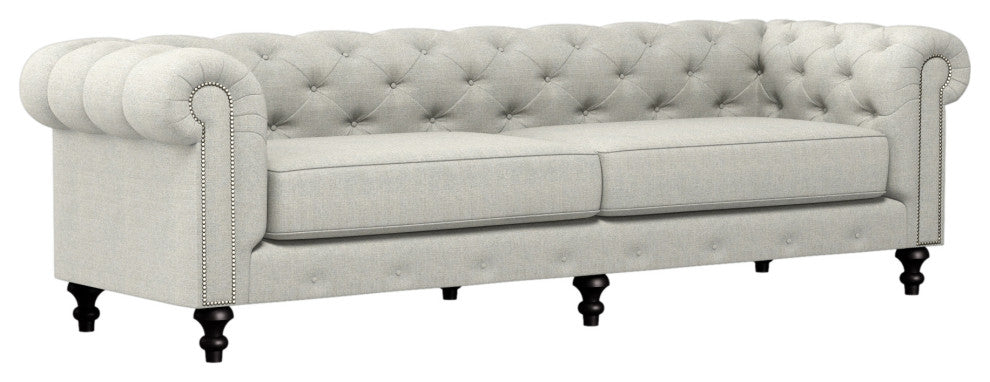 Nativa Interiors London 103" Sofa, Gray, Classic Depth