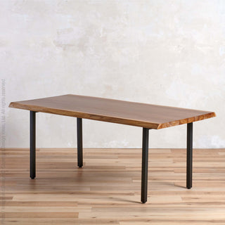 Takara Natural Teak Wood Live Edge Tables, Dining Table