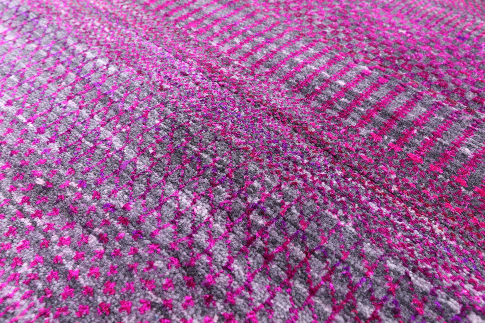11' Square Wool and Silk Super Savannah Gabbeh Hand-Knotted Rug Q8988