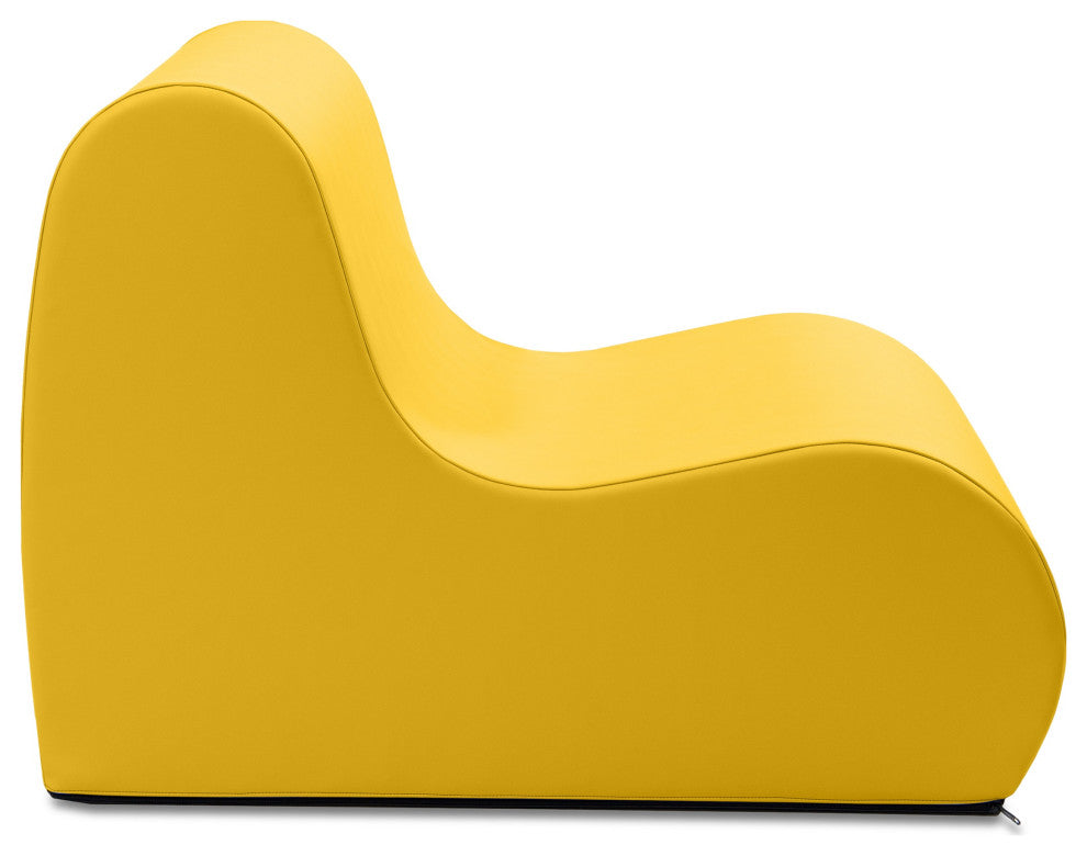 Midtown Foam Classroom Chair, Medium Size - Premium Vinyl - Yellow