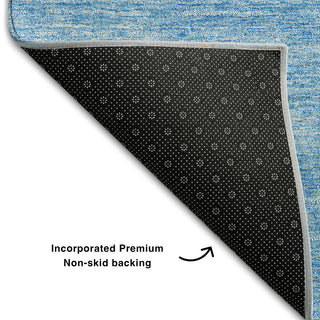 Premium Machine Washable Mayfield AMF696 Blue 8' x 10' Rug
