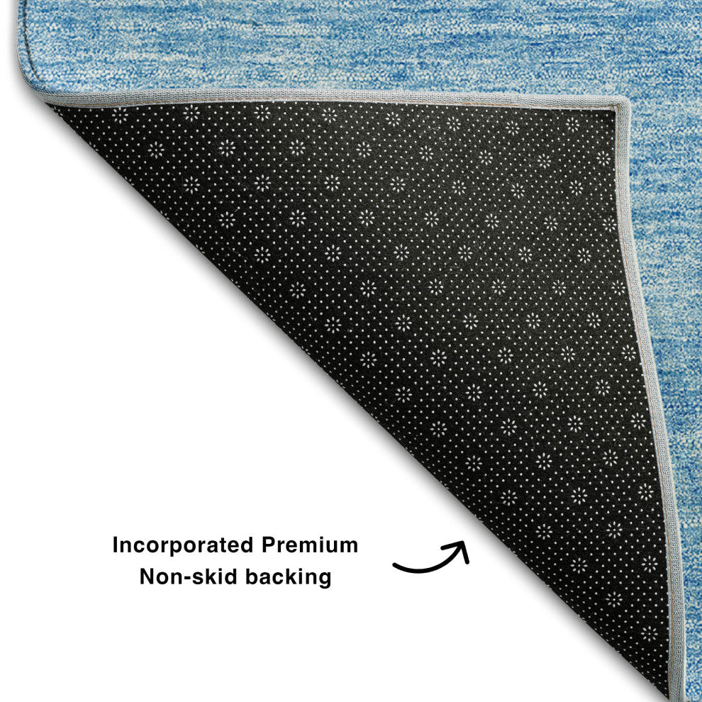 Premium Machine Washable Mayfield AMF696 Blue 8' x 10' Rug