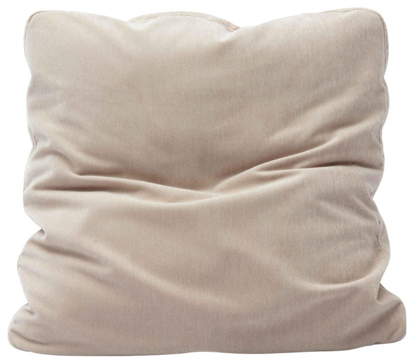 Tipsy Rose Floppy Pillow, Taupe, 20x20"