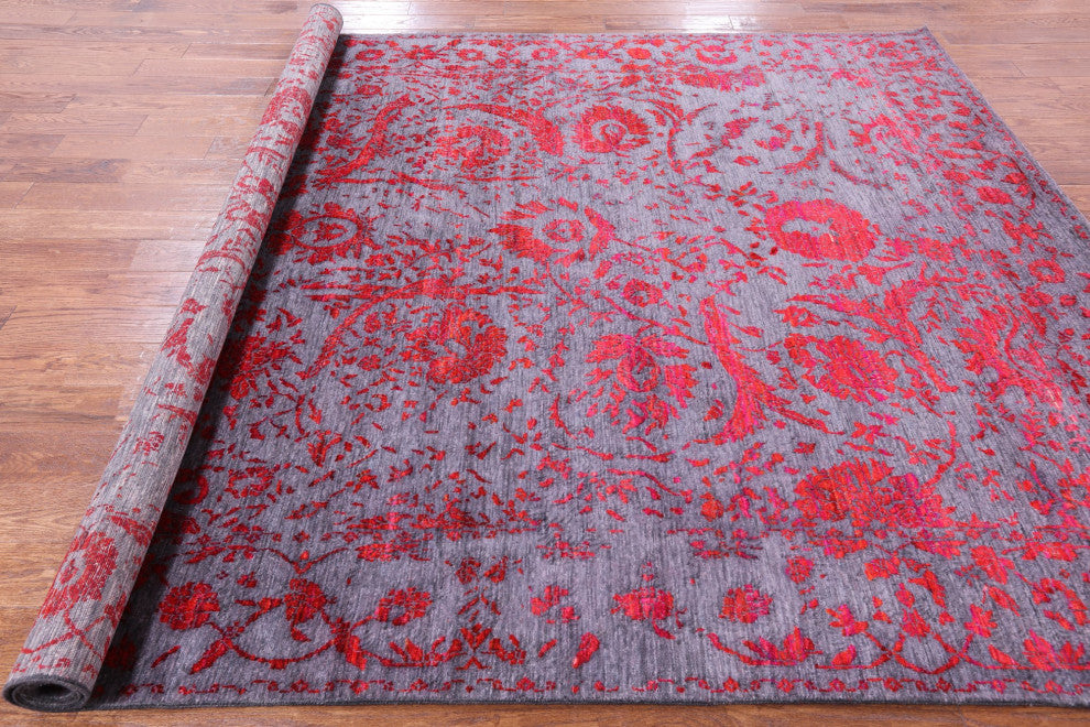 Persian Wool and Silk Handmade Rug 7' 11" X 10' 2" Q8566
