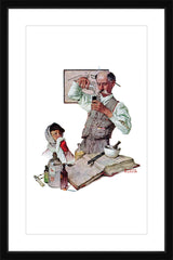 "Pharmacist" Framed Art Print by Norman Rockwell