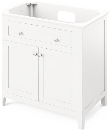 Chatham Traditional 36" White Single Sink Vanity, Steel Grey Cultured Marble Van