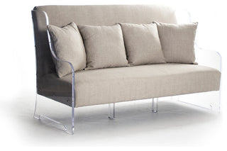 Acrylic Sofa, Natural Linen