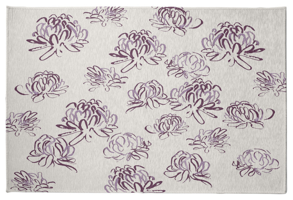 Tumbly Blossom Rug, Purple, 2'x3'