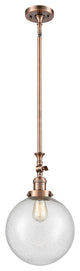 X-Large Beacon 1-Light Mini Pendant, Antique Copper, Seedy