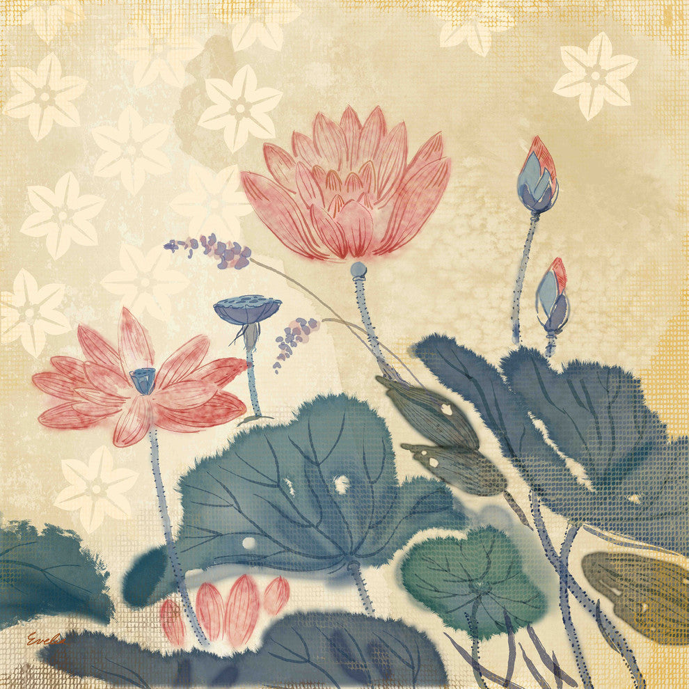 "Matching Heaven" Painting Print on Canvas by Evelia