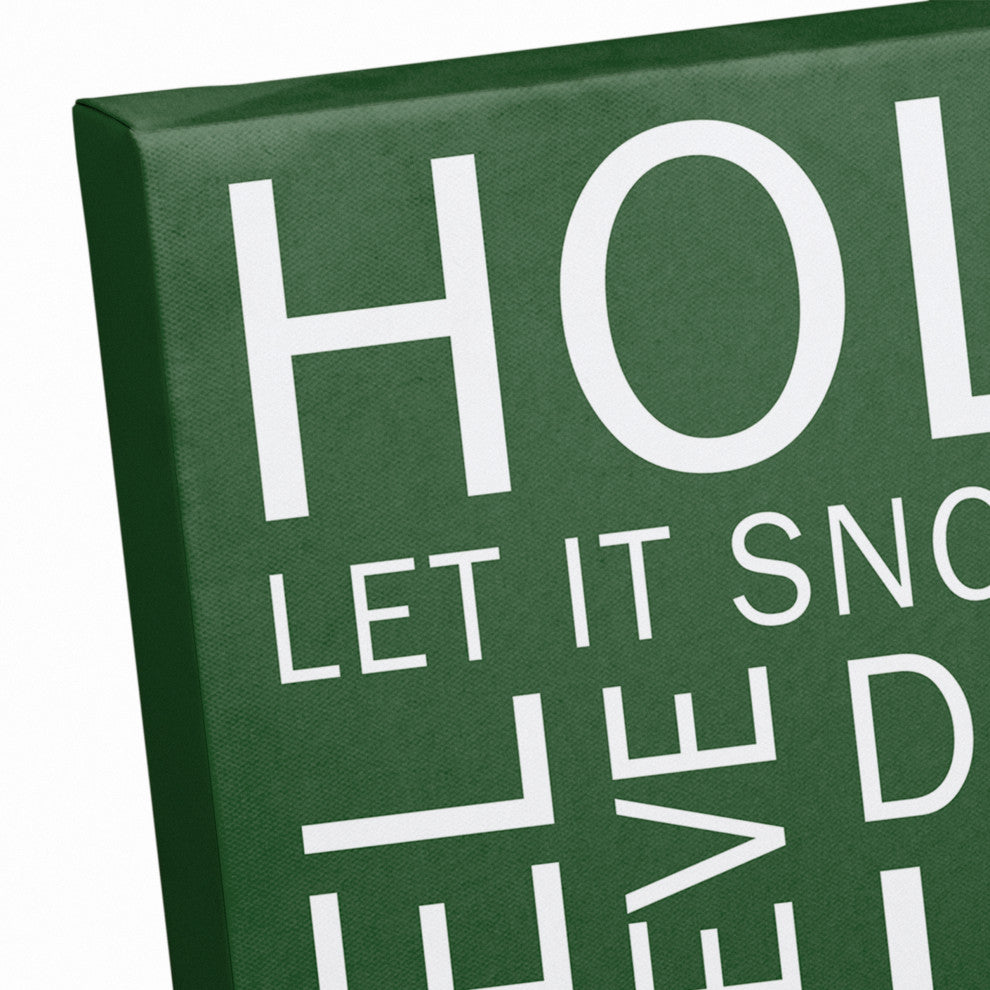 Christmas Sayings Green 2 16x20 Canvas Wall Art