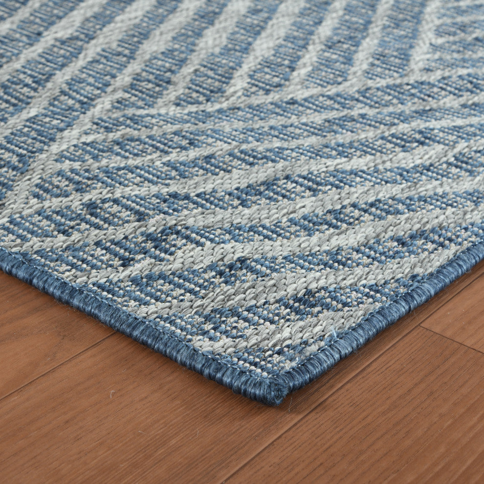 Maryland Abbel Runner, Blue, 2'4" x 8', Geometric