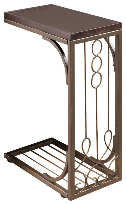 Snack Table Brown Finish