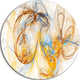 Billowing Smoke Yellow, Abstract Digital Art Round Wall Art, 23"