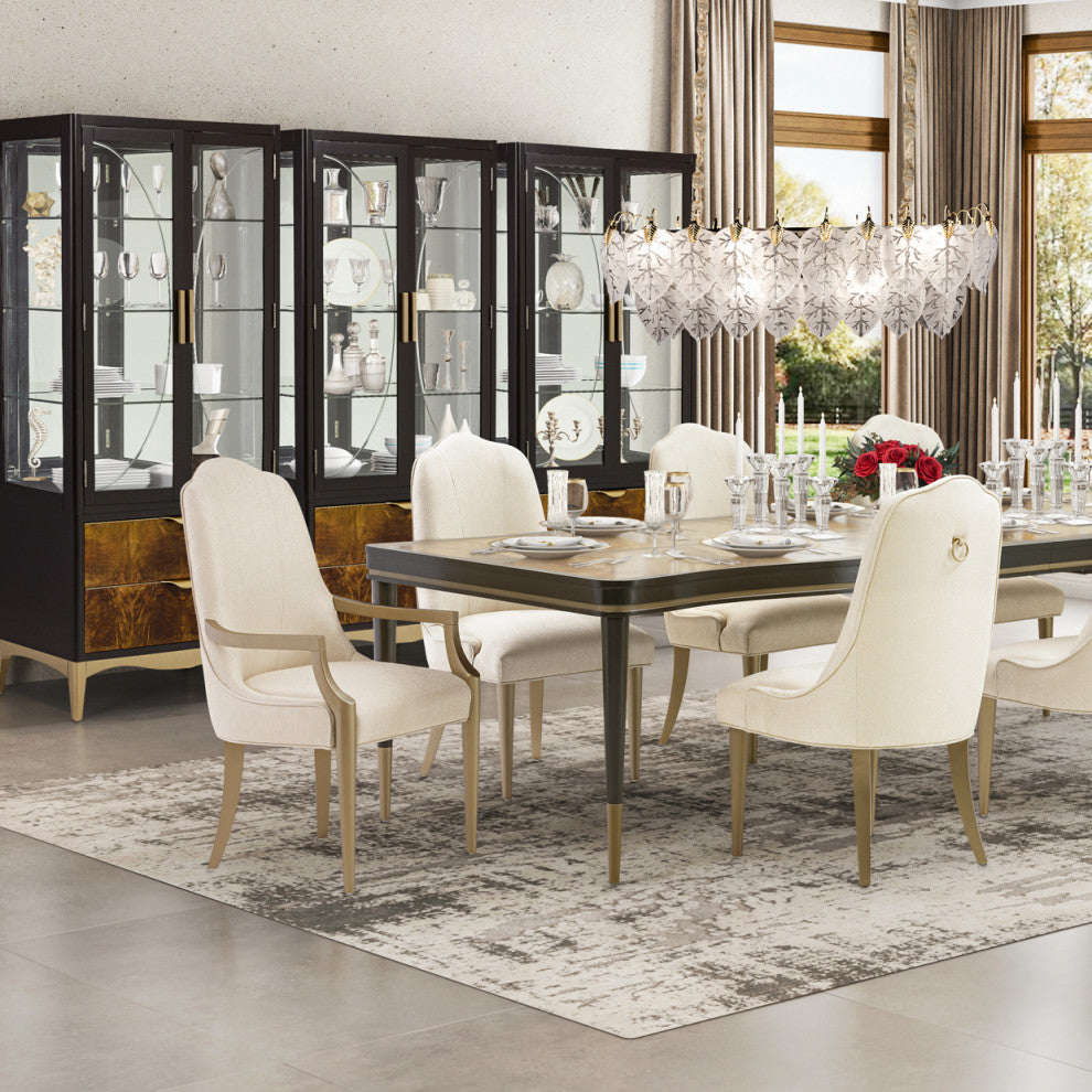 Malibu Crest Dining Side Chair, Set of 2 - Sahara/Burnished Gold